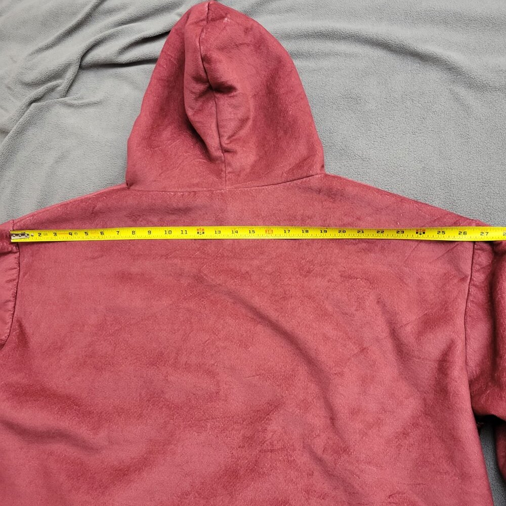 Hoodie Sweater Womens L Oversized Pink Cozy Fluffy Lounge Peace Love Book Binge - Picture 14 of 14
